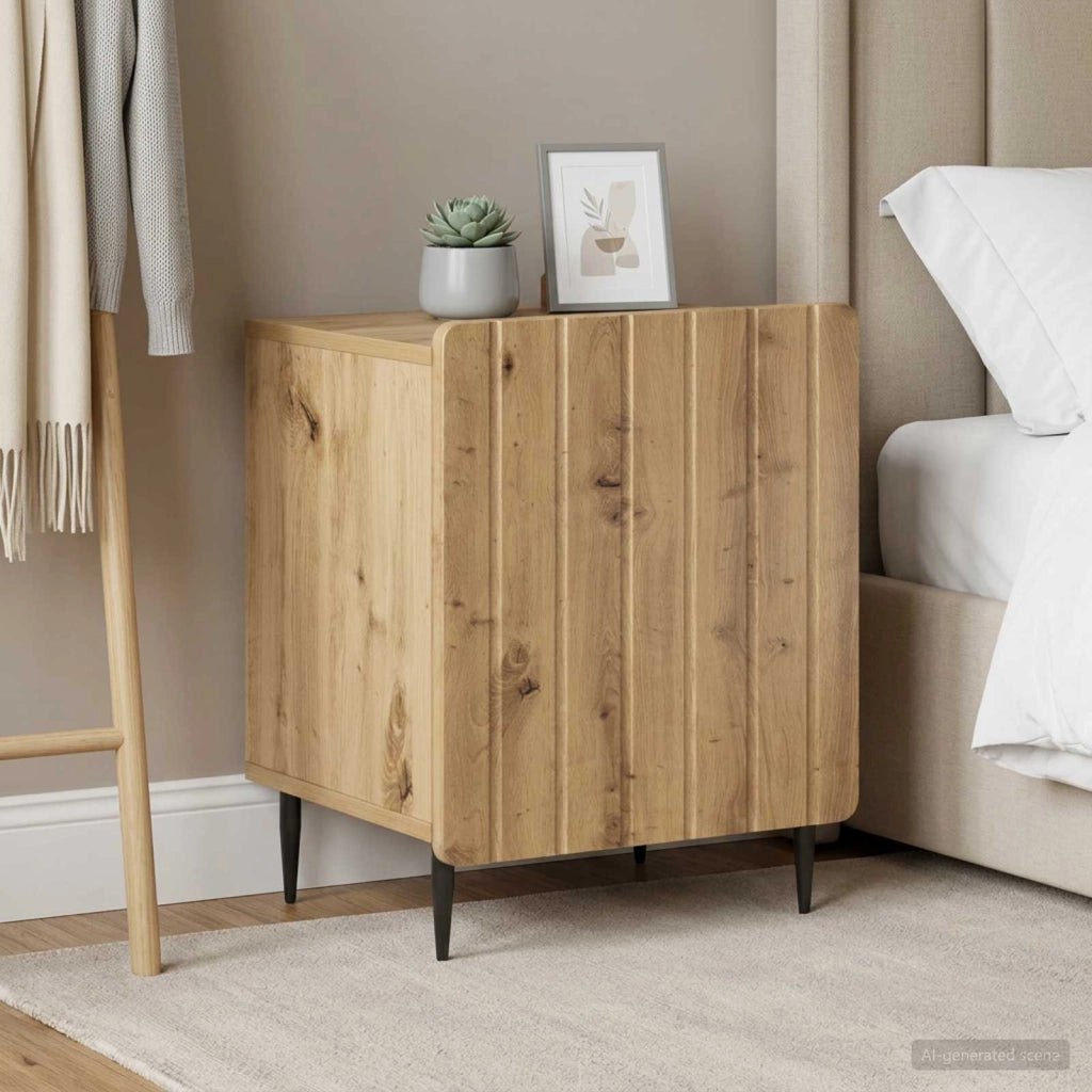 Armadio da Notte 2 pz Rovere Artigianale 43 x 34,5 x 52 cm 894354