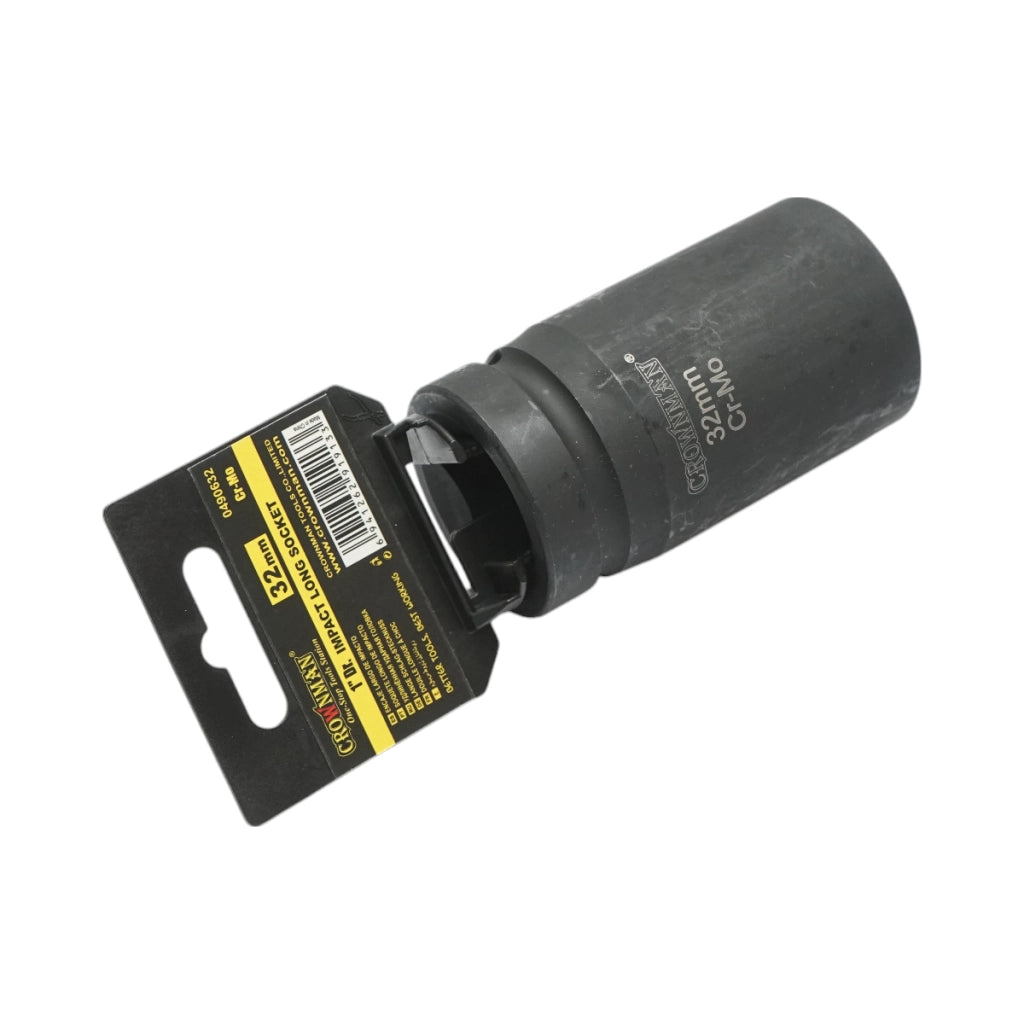 Chiave a bussola a impatto Crownman da 32 mm, attacco quadro da 1 pollice in acciaio Cr-Mo