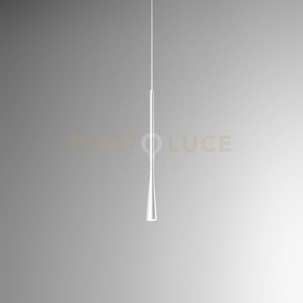 DAFNE S/P - SOSPENSIONE BIANCA IN ALLUMINIO A LED 213LM 3000K 7W 1 LUCE H.40-145MAX