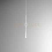 DAFNE S/P - SOSPENSIONE BIANCA IN ALLUMINIO A LED 213LM 3000K 7W 1 LUCE H.40-145MAX