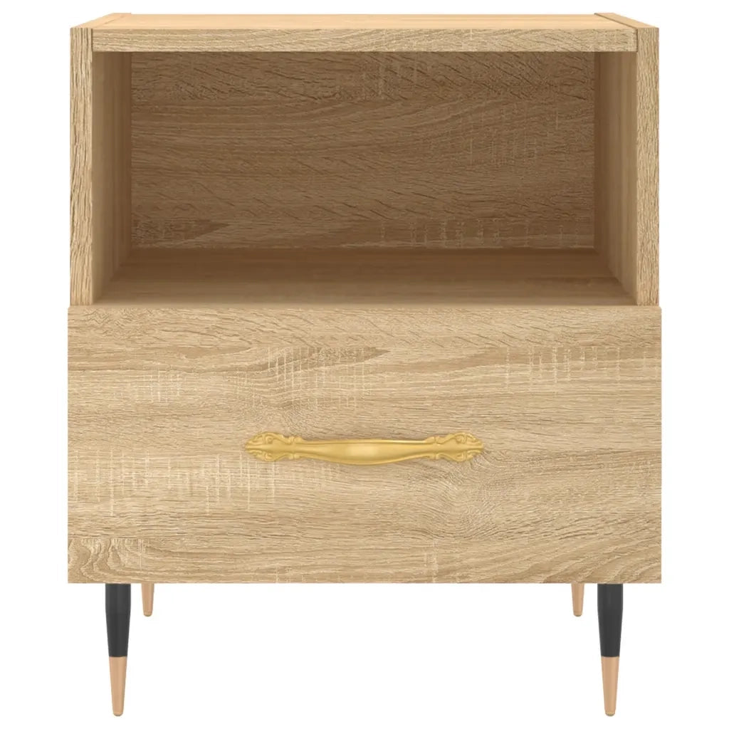 Comodini 2 pz-Set di 2 Tavolino da notte Rovere Sonoma 40x35x47,5 cm in Legno Multistrato 445298