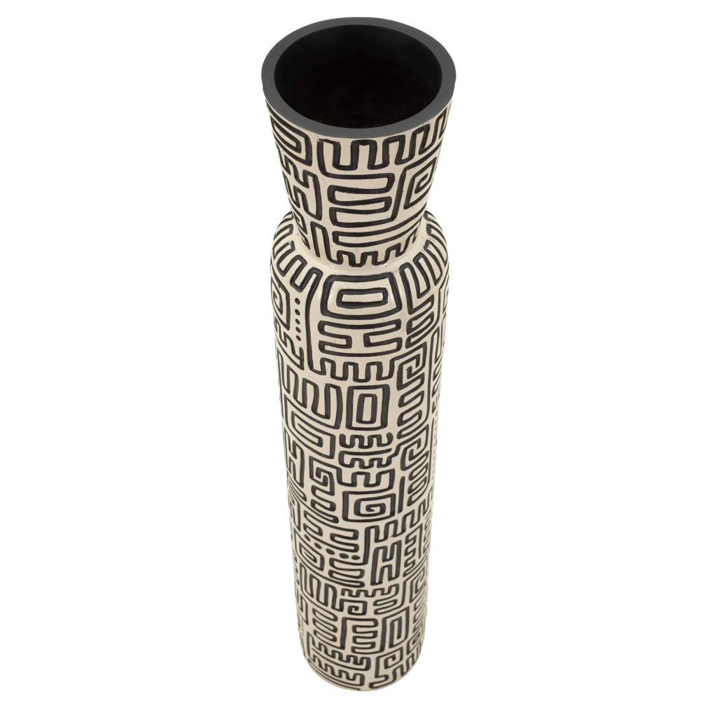Fanopa, Vaso Colore Struttura Nero, Bianco Crema