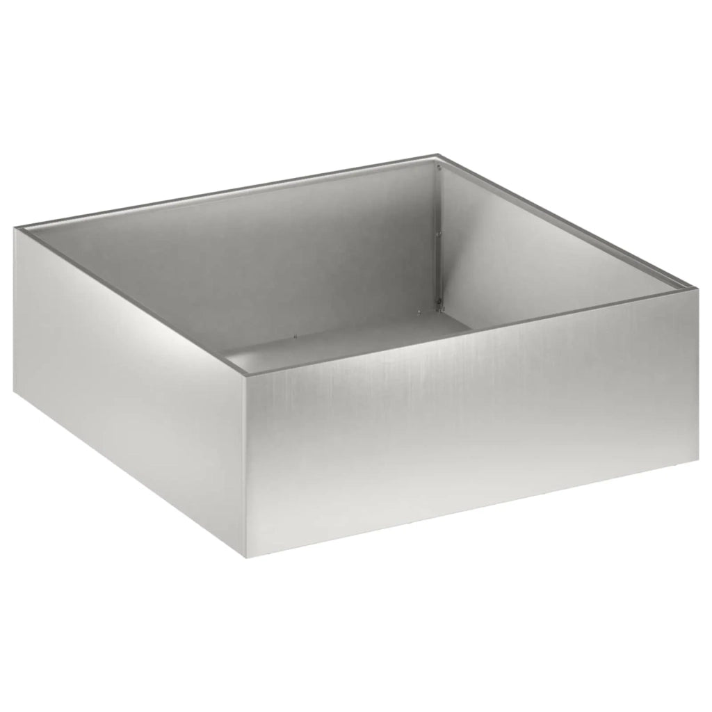 Vaso da giardino Argento 60 x 60 x 20 cm Acciaio Inox 8005002