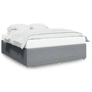 Letto matrimoniale | Letto per adulti | Giroletto senza Materasso Grigio Chiaro 200x200 cm Tessuto