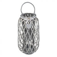 Lanterna Floriane   in Vimini Grigio