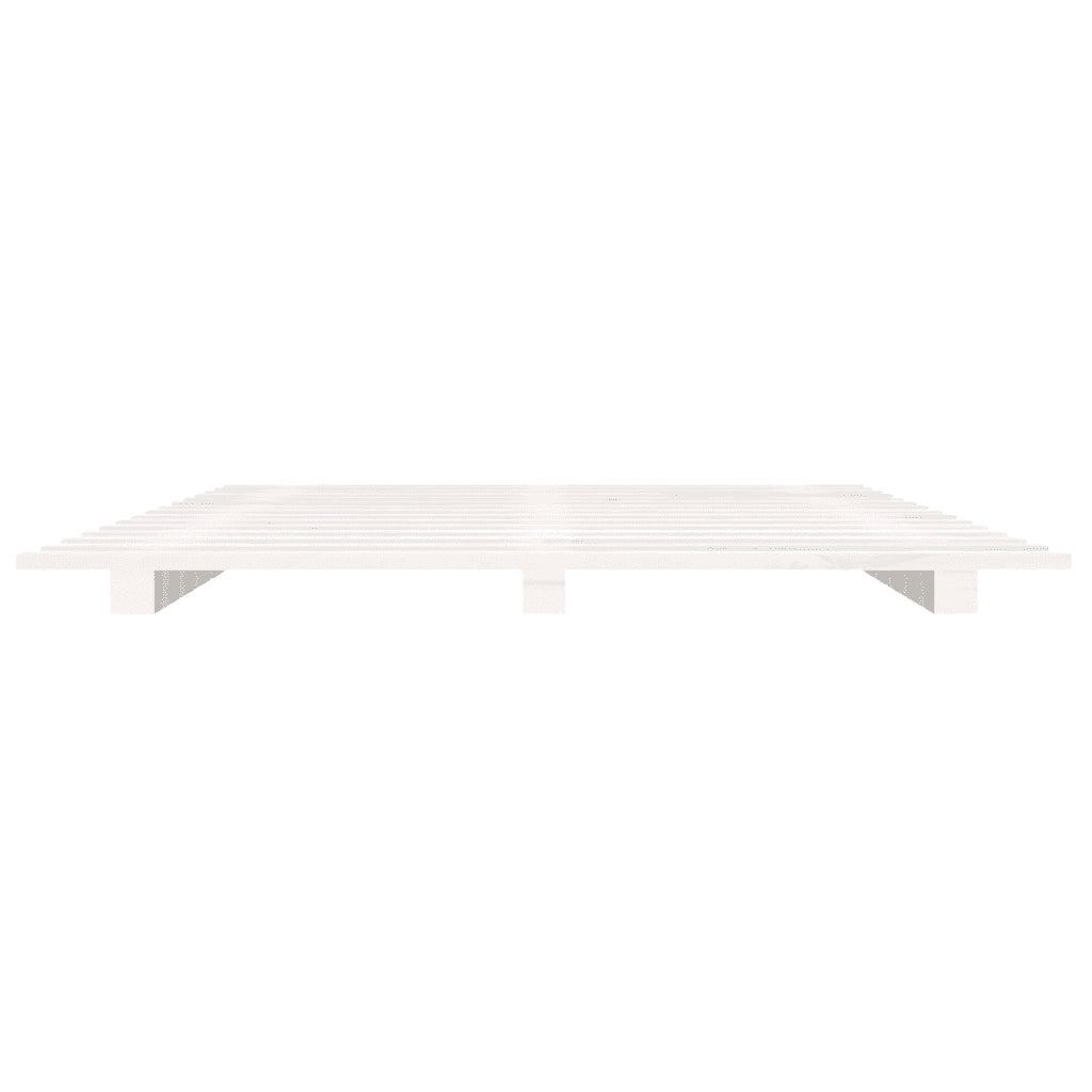 Giroletto senza Materasso Bianco 120x200 cm Legno Massello Pino 824564
