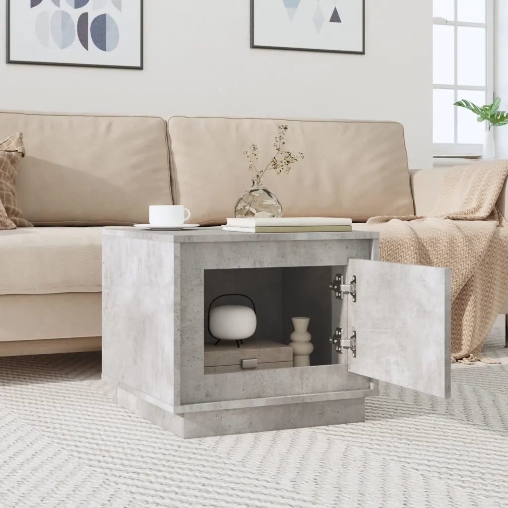 Tavolino da salotto | Tavolino da caff¨¨ | Tavolino da Soggiorno Grigio Cemento 51x50x44cm Legno Multistrato