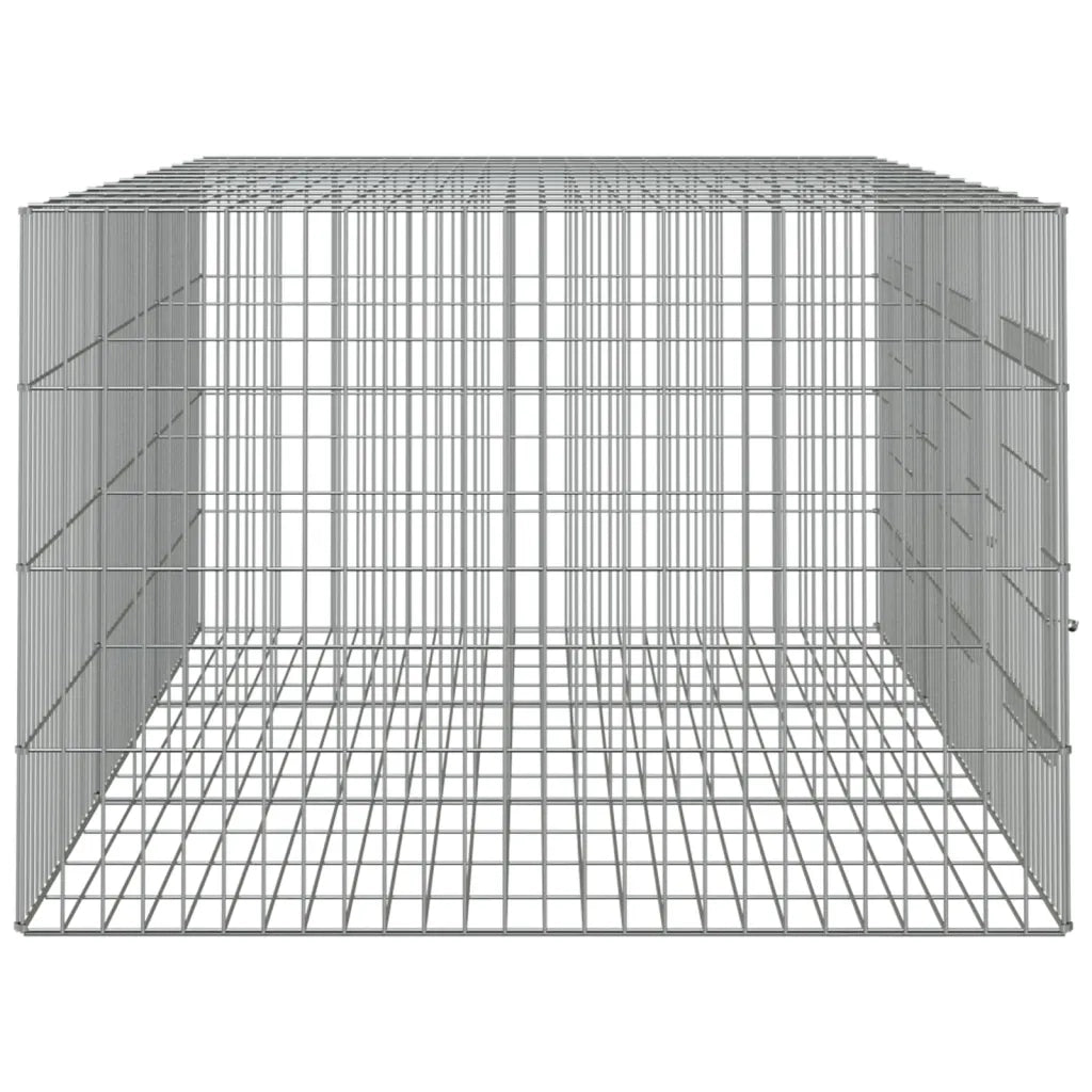 Conigliera con 3 Pannelli 163x79x54 cm Ferro Zincato 171569