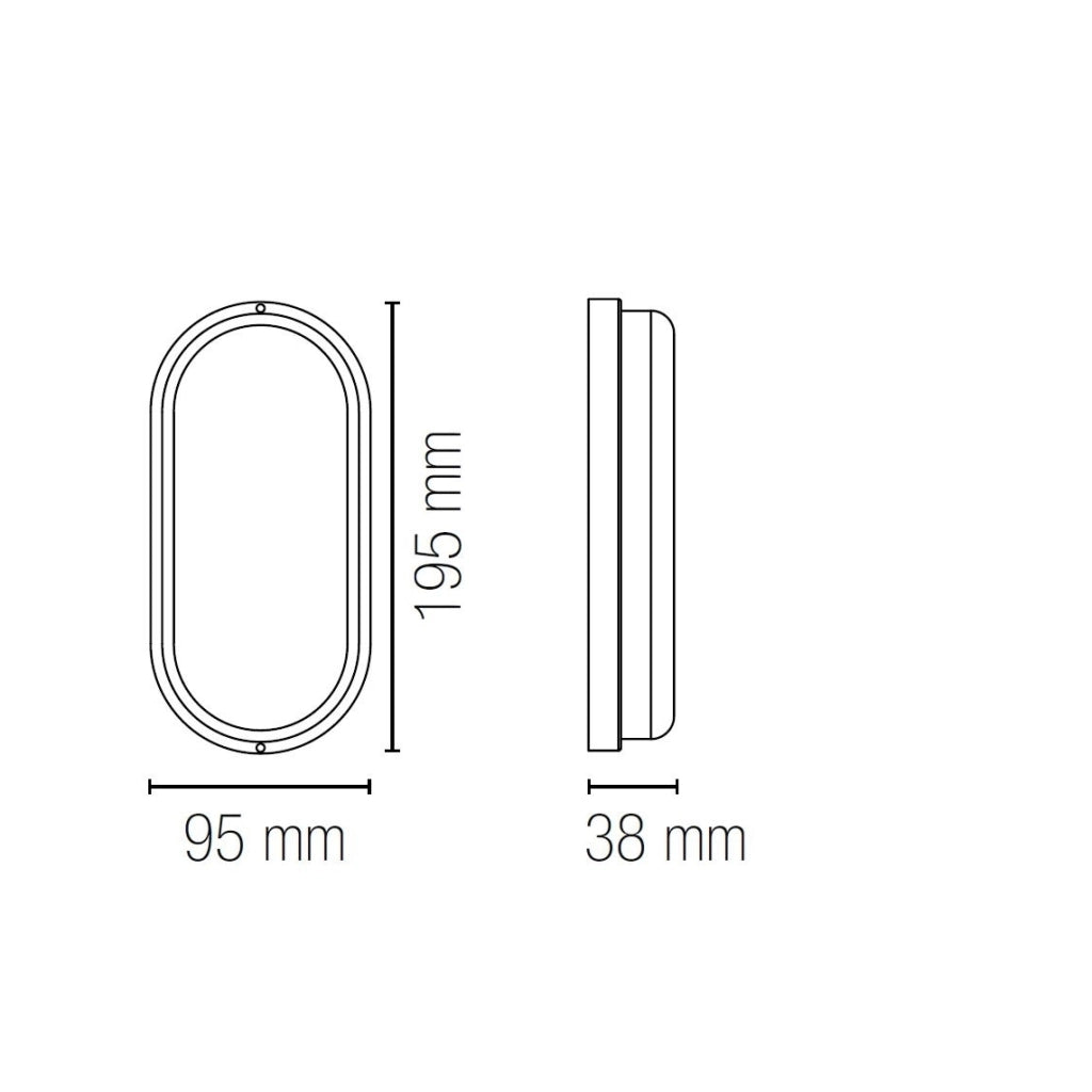 PLAFONIERA LED FLIPPY 12W 4000K IP65 20X10X4CM