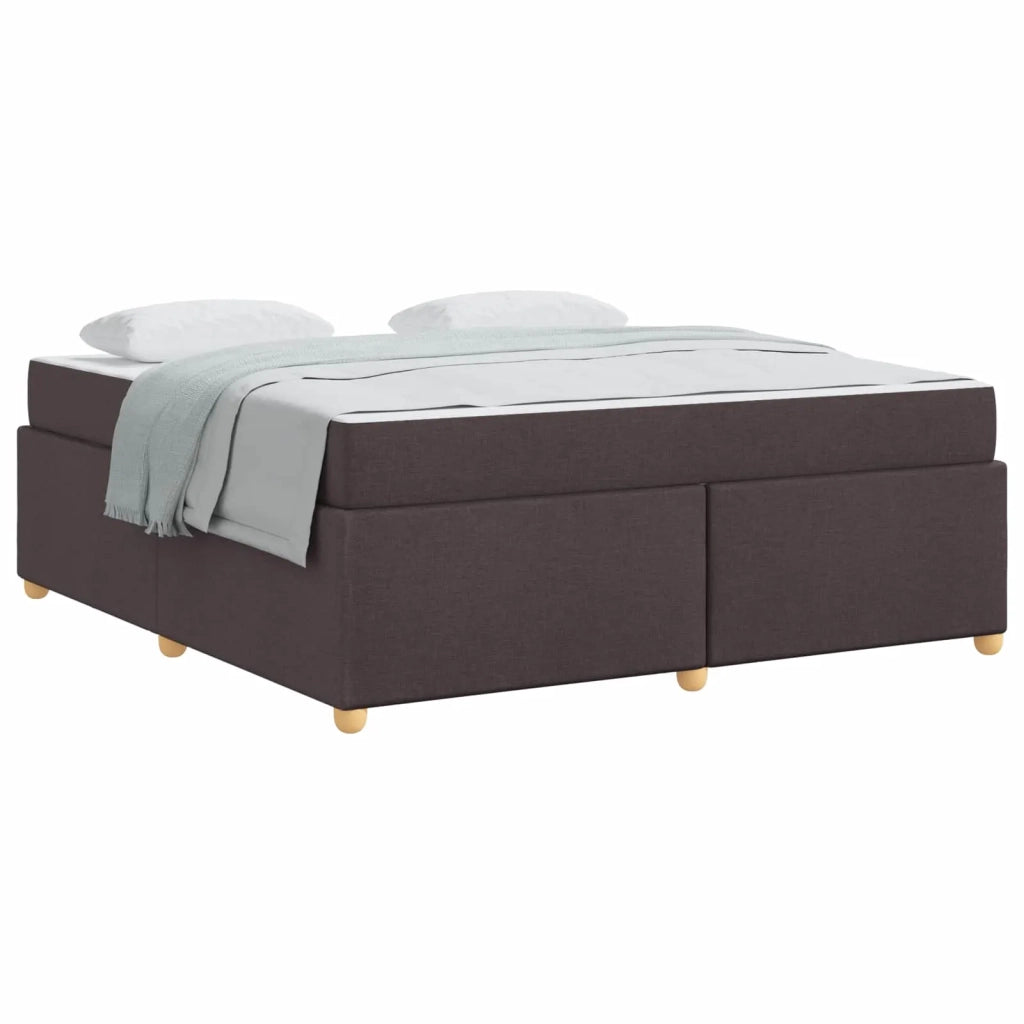 Struttura del letto Marrone Scuro 180 x 200 cm Tessuto