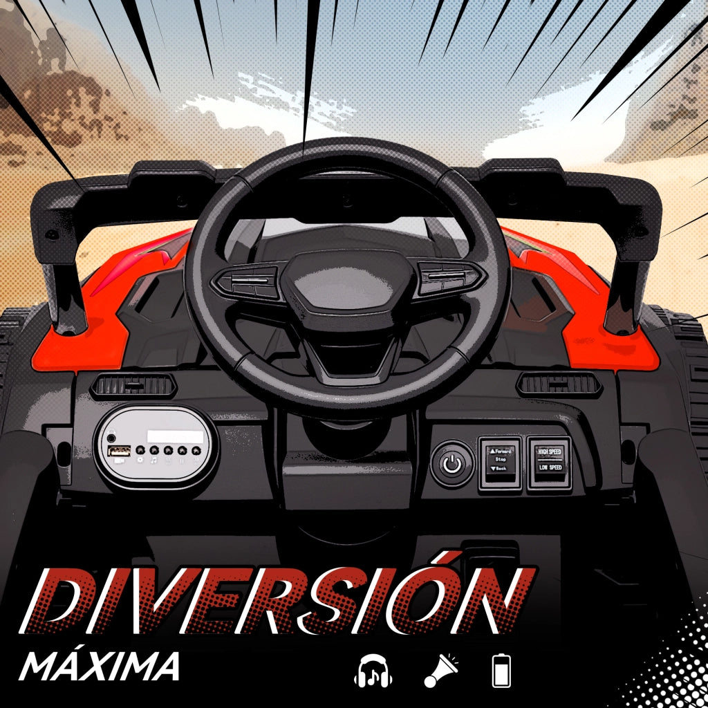 Auto elettrica per bambini 12V con telecomando 2.4G ¨C zephmum ¨C Rosso