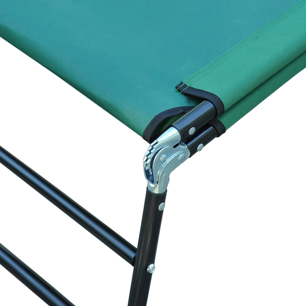 EasyComfort Sdraio da Giardino Pieghevole con Schienale Reclinabile su 4 Posizioni, 188x56x28cm, Verde