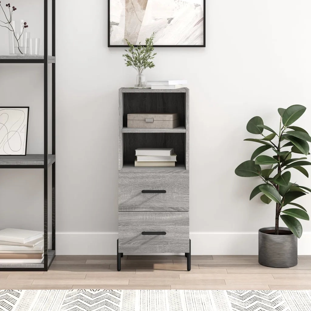 Credenza Grigio Sonoma 34,5x34x90 cm in Legno Multistrato 828682