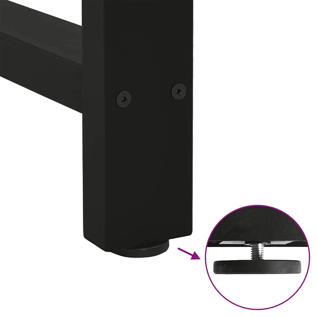 Set di 2 gambe quadrate per tavolino da caffè 50 x 43 cm design moderno pratiche con piedini livellatori acciaio nero 02_0057520