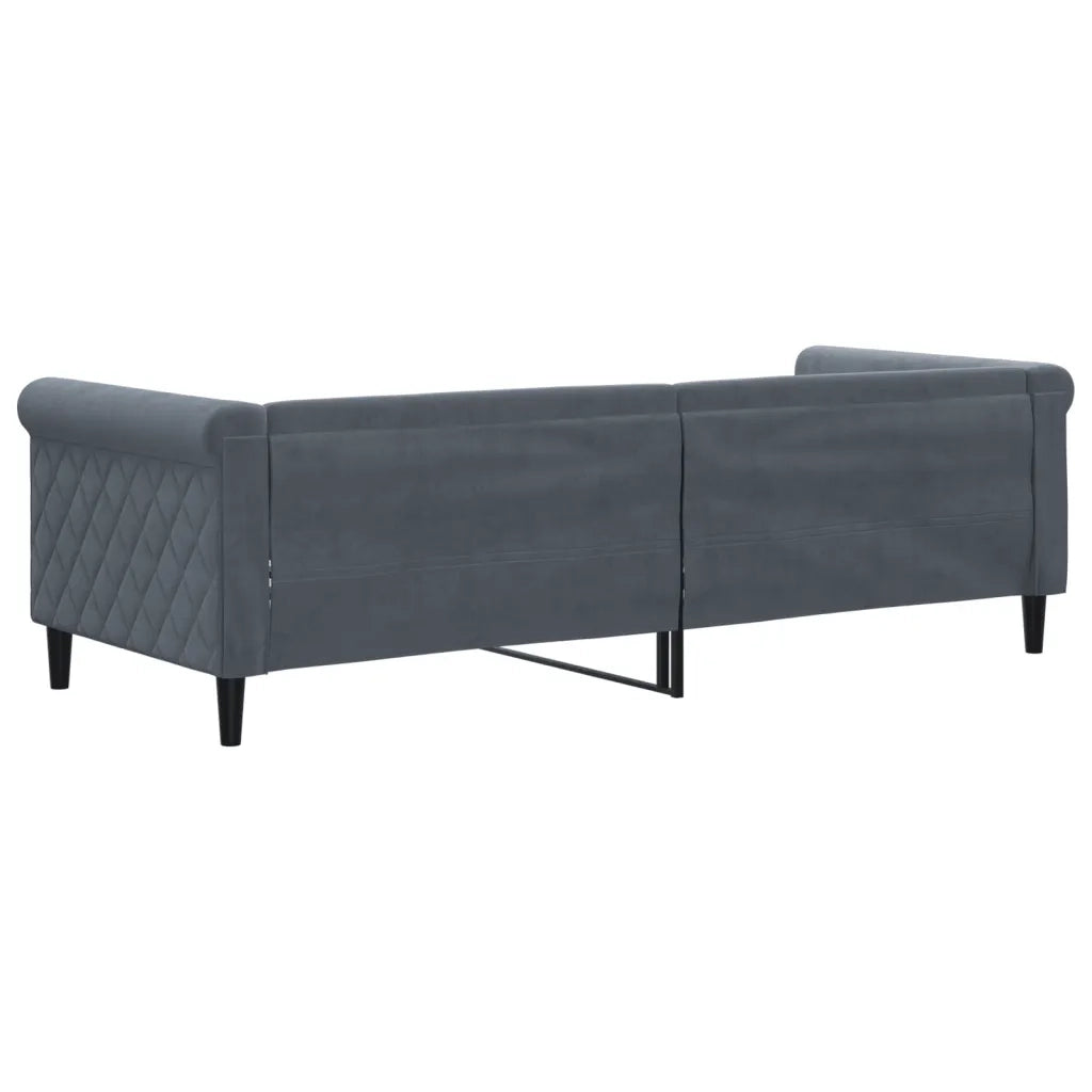 Letto singolo | Letto per adulti | Letto da Giorno Grigio Scuro 80x200 cm in Velluto