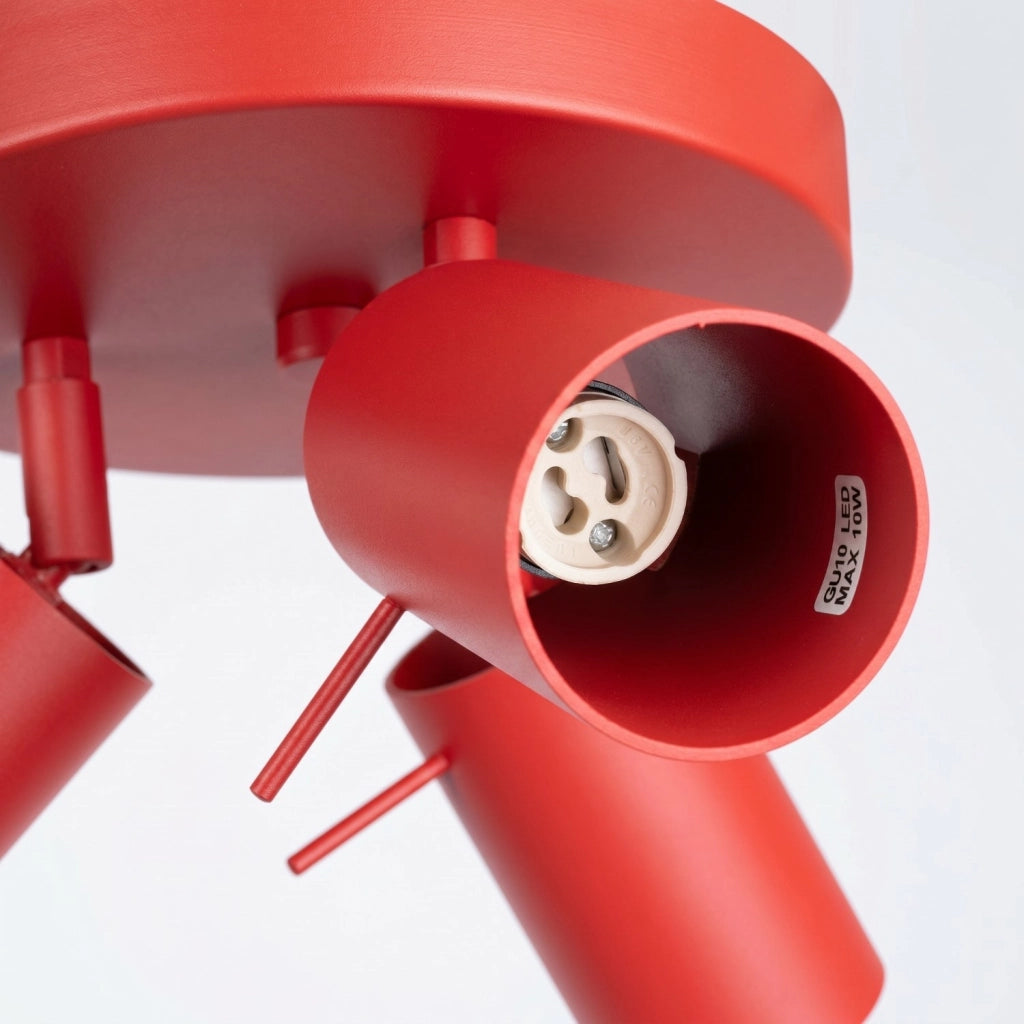 Plafoniera RING 3P rosso
