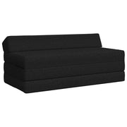 Divano Letto Pieghevole Nero 120 x 60 x 49 cm Tessuto 900036