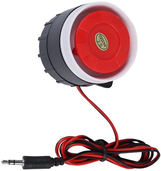Sistema di Allarme - 120 dB Altoparlante - Compacto - Fischietto di Allarme - Adatto alla Sicurezza - Rosso