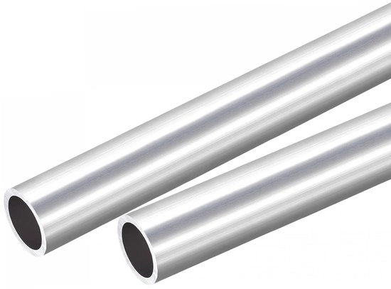 Tubi in Alluminio 6063 - 2 Pezzi - 25mm Diametro Esterno - 21mm Diametro Interno - 300mm Lunghezza - Resistenti e Corrosione Resistenti - Tubi in Alluminio
