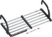 Assestimento per abbigliamento in acciaio inossidabile pieghevole e ripiegabile - 95 cm di lunghezza - per uso interno e impermeabile