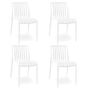 Sedia da esterno Iside in plastica resistente, modello comfort premium bianca x4