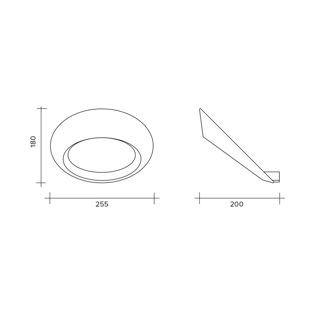 OLO APPLIQUE A PARETE BIANCO OPACO A LED 2700K 3085LM 33W IN ALLUMINIO