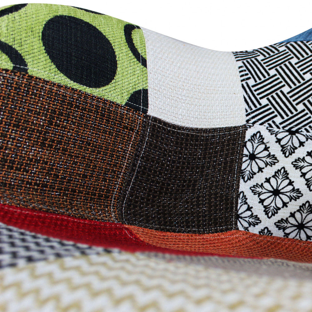 Poltrona Dondolo Moritz 53x47x82 h cm in Legno Patchwork