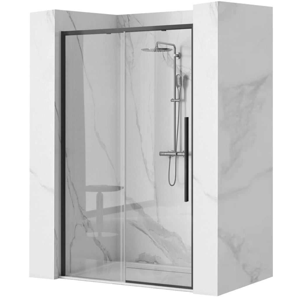 Porta Doccia Solar Black Mat 130