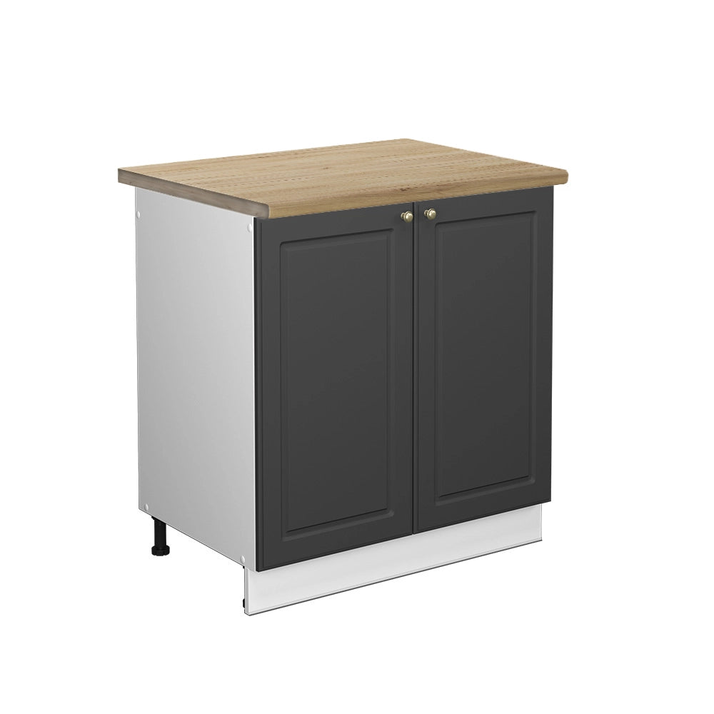 Mobile lavello cucina Fame-Line Antracite-oro/Bianco 80 cm, PL Rovere Vicco