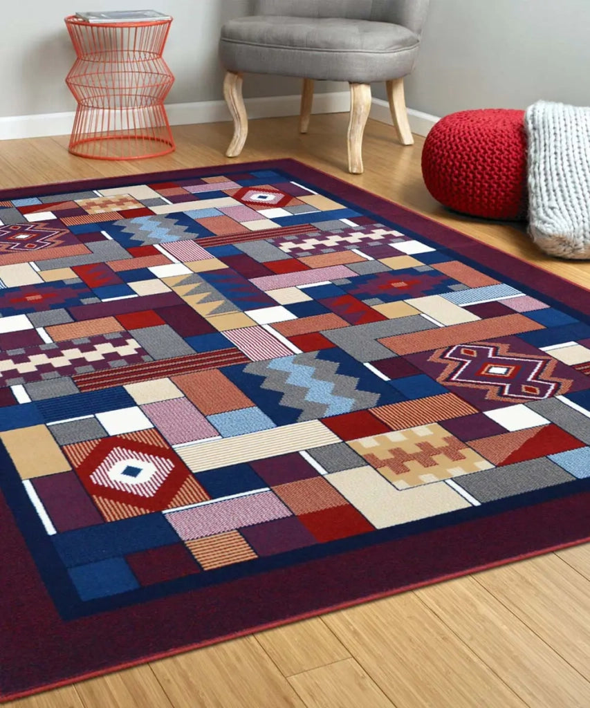 Tappeto ROYAL GAMMA 2064 ROSSO cm.140x210 arredo salotto disegno moderno geometrico arredo casa