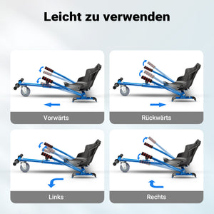 Sedile per hoverboard max 120 kg blu, ergonomico, regolabile, per scooter elettrico autobilanciato