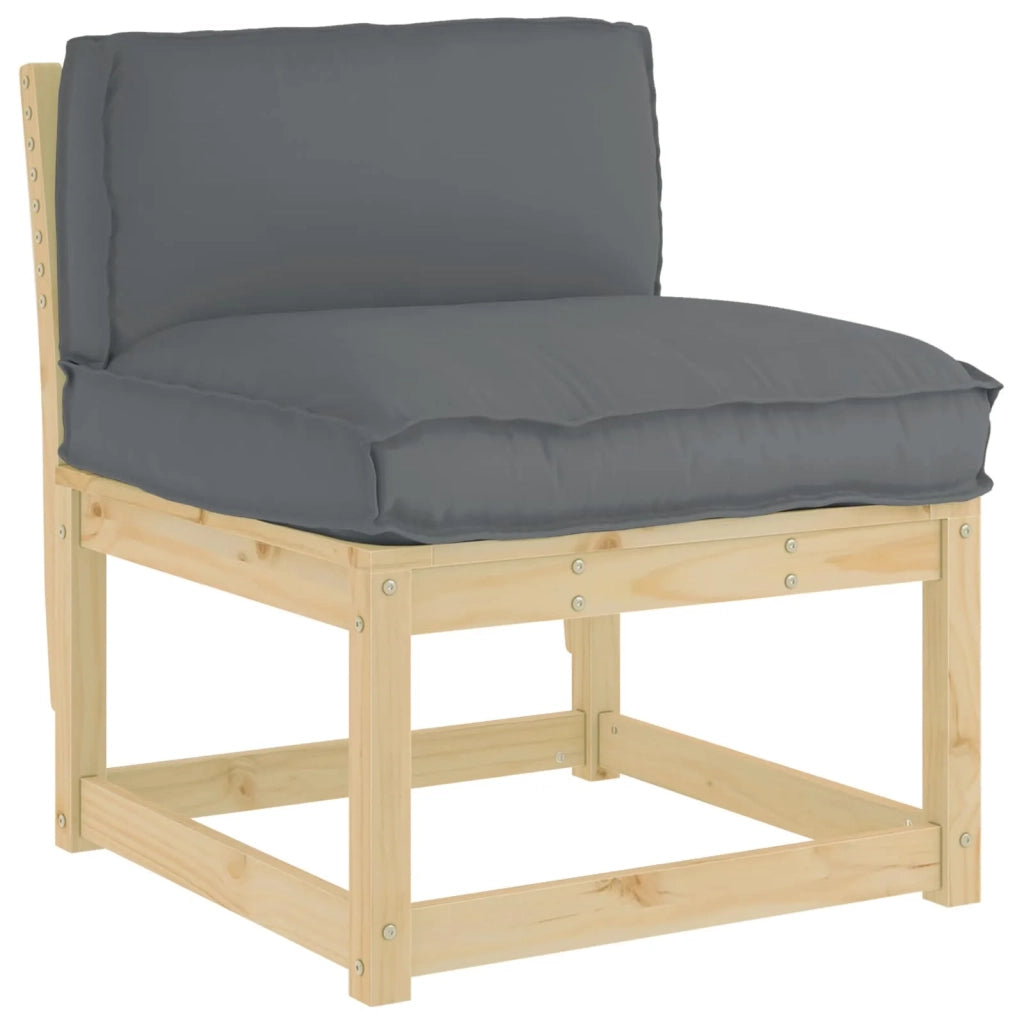 Cuscino per sedie | Cuscino Antracite 80 x 40 x 12 cm Tessuto Oxford