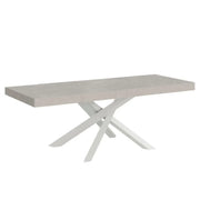 Tavolo allungabile 200/304x90 cm Volantis Premium cashmere gambe bianche