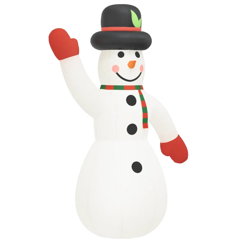 Pupazzo di Neve Natalizio Gonfiabile con LED 805 cm 345281