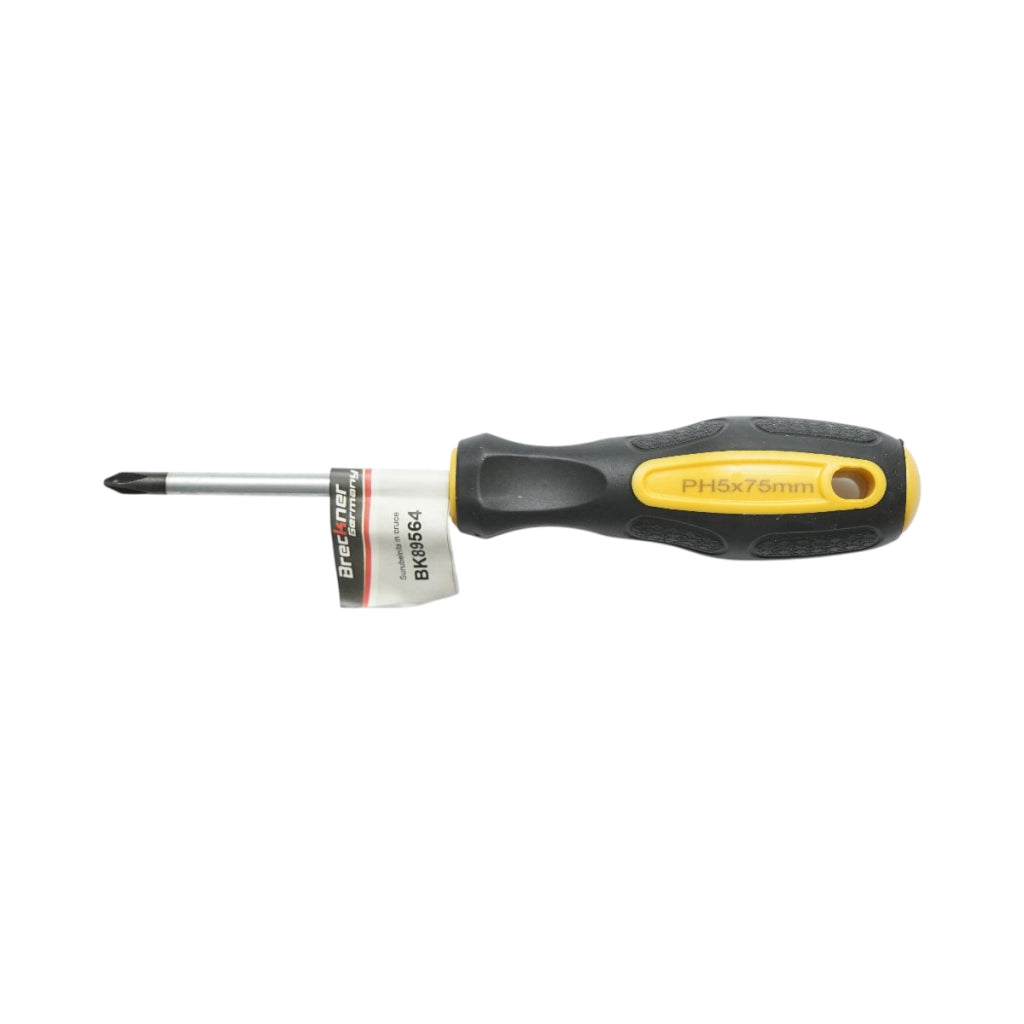 Cacciavite Phillips professionale PH5x75mm in acciaio Cr-V con punta magnetica Breckner Germany