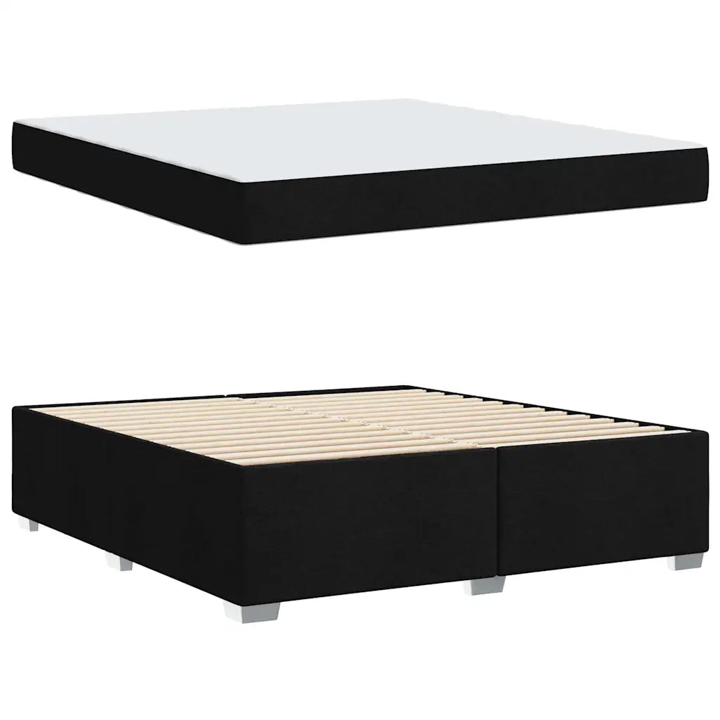 vidaXL Struttura del letto Nero 180 x 200 cm Tessuto