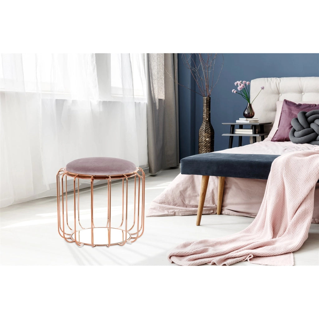 Pouf e tavolino trasformabile Comfortable in velluto e metallo
