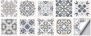 Set di 10 adesivi per pavimenti autoadesivi 10 x 10 cm decorazione per pavimenti adesivi per parete per casa, bagno, impermeabili in PVC, decorazione per parete in cucina, oliostatica, adatti per soggiorno, cucina, bagno, decorazione.