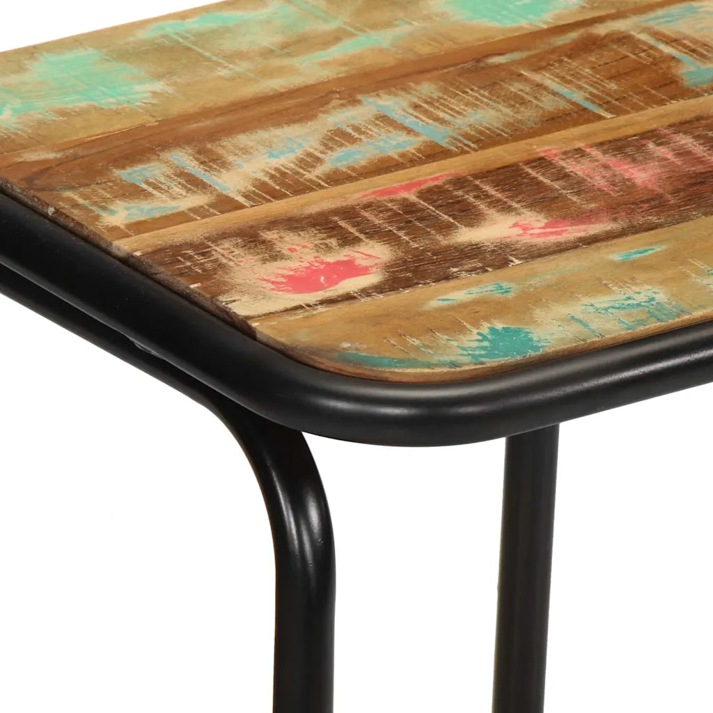 Sgabelli da Bar 4 pz 46x35,5x80 cm Legno Massello di Recupero 4013533