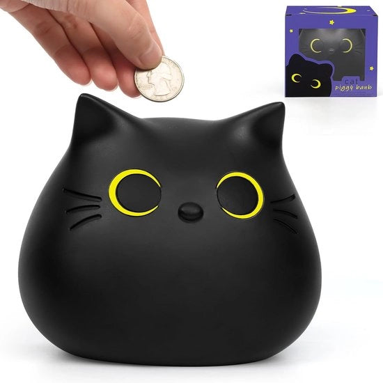 Spazzola per soldi con gatto nero, spazzola per soldi in PVC, per bambini, regalo per compleanni, Natale