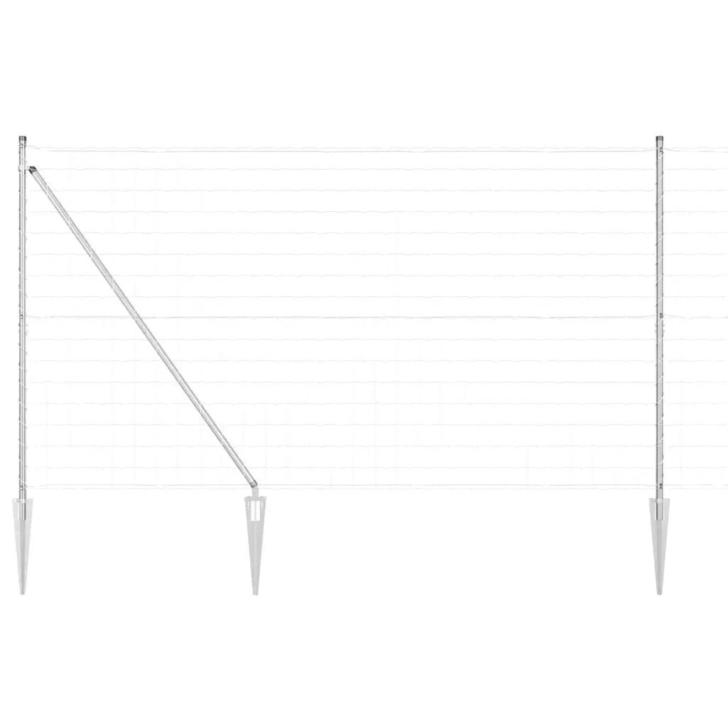 Recinzione da Giardino | Recinzione con Posto Argento 1,6 x 10 m Acciaio