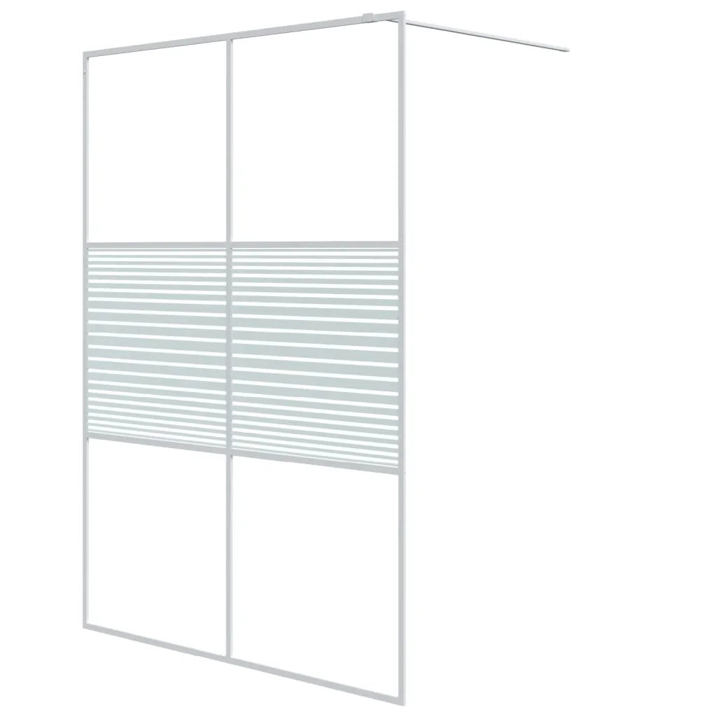 Parete Doccia Walk in Bianca 140x195 cm Vetro Trasparente ESG 152154