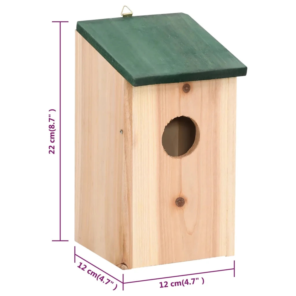 Casette per gli Uccelli 8 pz in Legno 12x12x22 cm CFW5202795