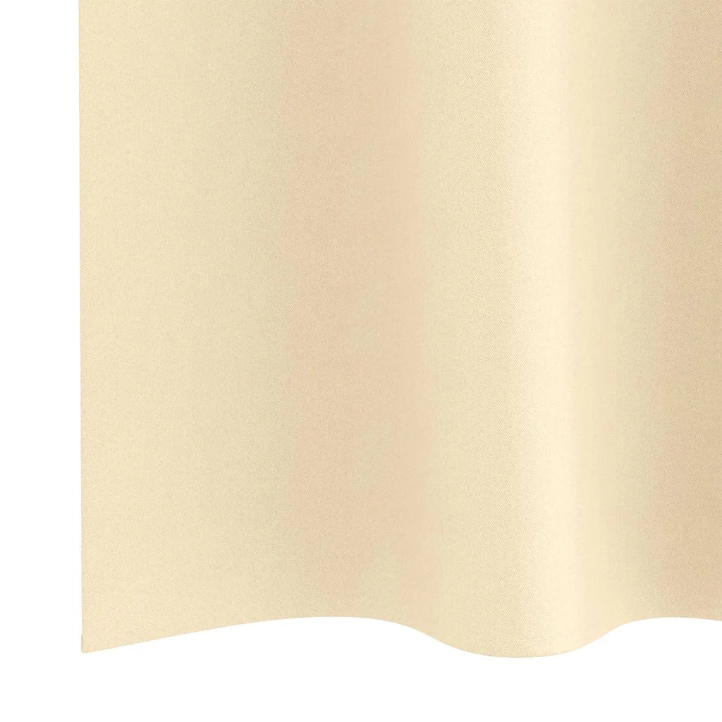 Tende Blackout con Anelli 2 pz Crema 260 x 140 cm Poliestere 4107377
