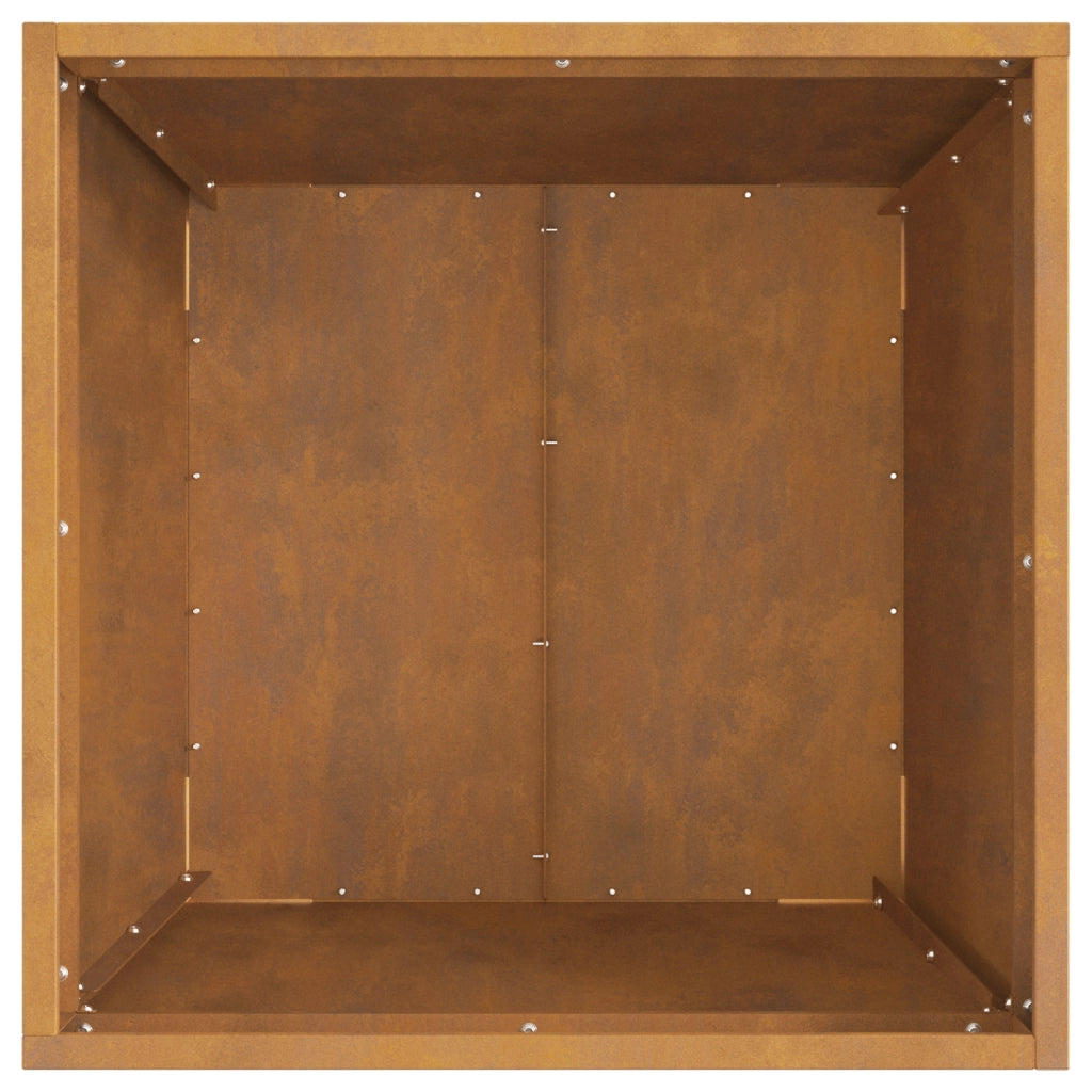 Focolare Quadrato 50x50x30 cm in Acciaio Resistente di