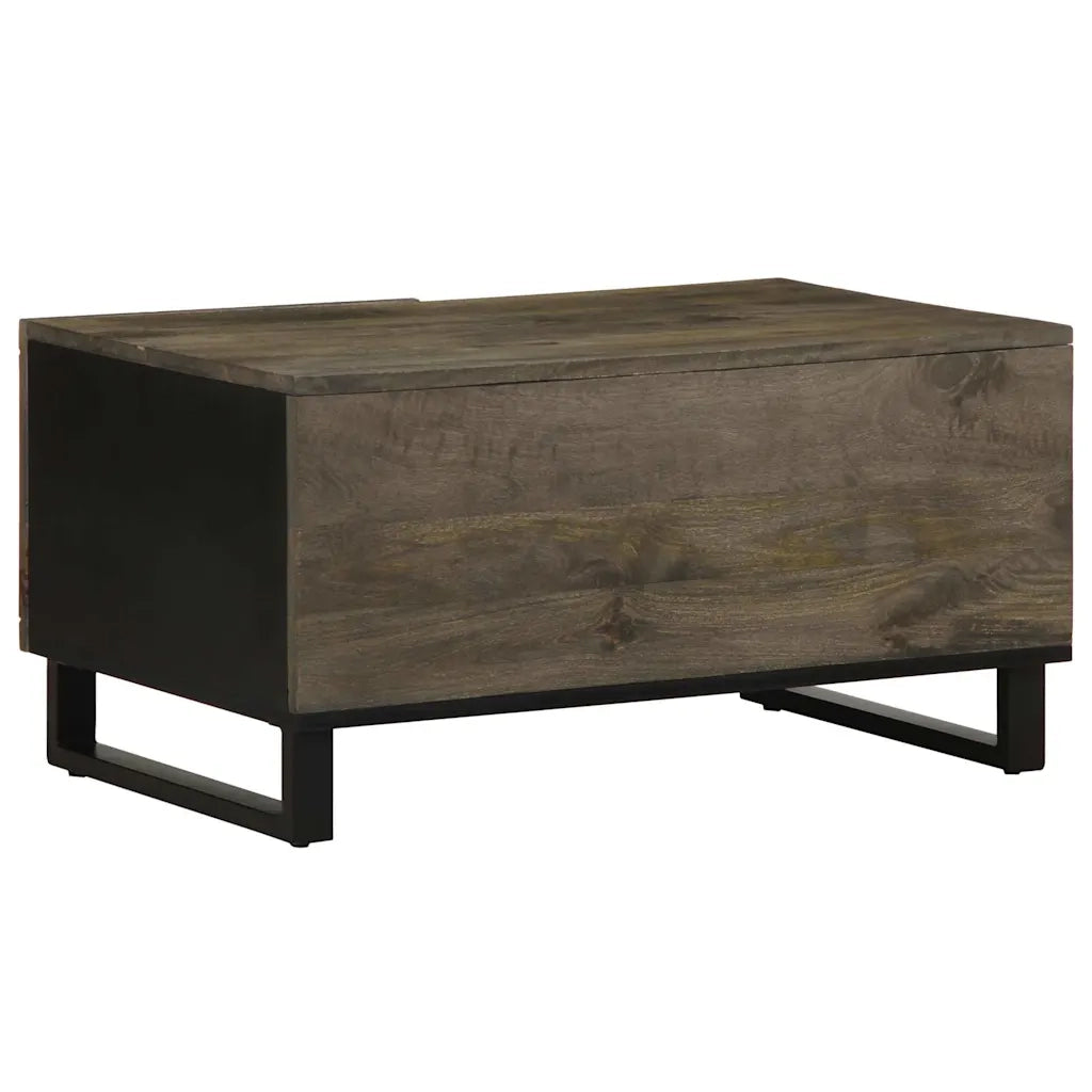 Tavolino da salotto | Tavolino da caff¨¨ | Tavolino da Soggiorno Nero 80x50x40 cm in Legno Massello di Mango