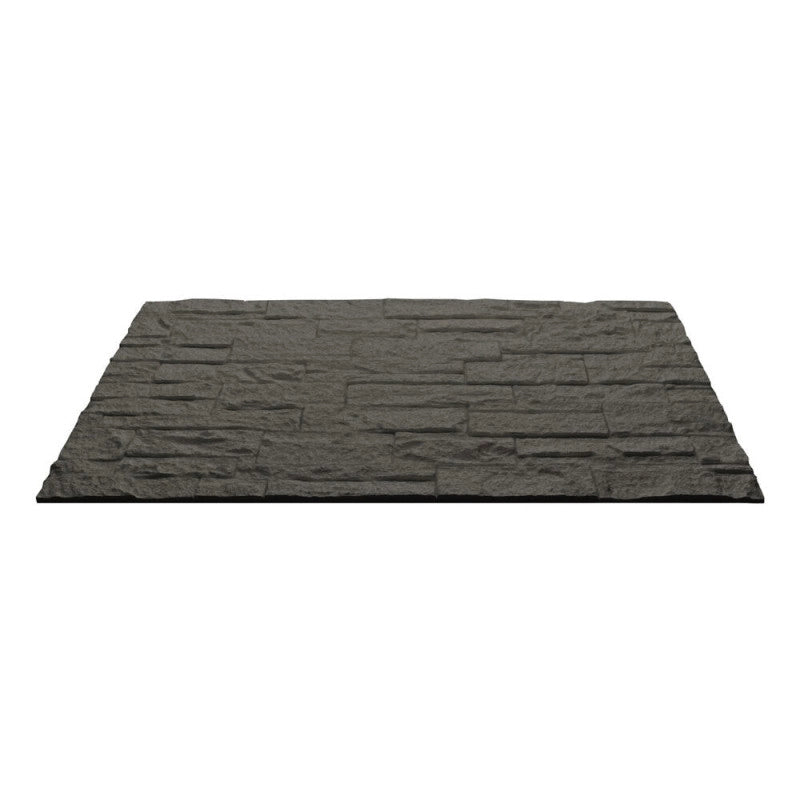 Pannello decorativo effetto pietra mattoni 3D set 12 pz 8,6 mt2 rivestimento murale in PU 120 x 60 x 2,5 Grigio Ardesia