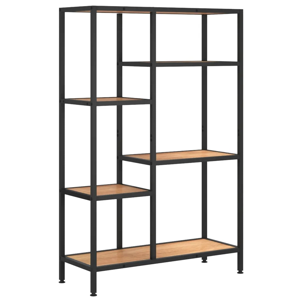 Scaffale per Libri 80x30x120 cm Acciaio e Legno Multistrato cod mxl 6731