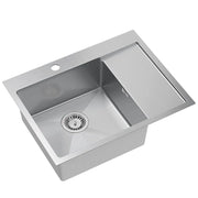 Lavello In Acciaio Russel 116 Brush Nickel Ventricolo sinistro