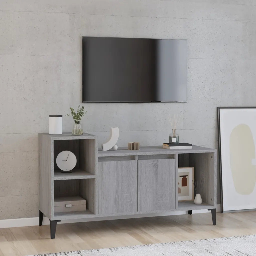 Mobile TV-Credenza TV-Console TV Grigio Sonoma 100x35x55 cm in Legno Multistrato 232779